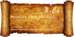 Morelli Cserjén névjegykártya